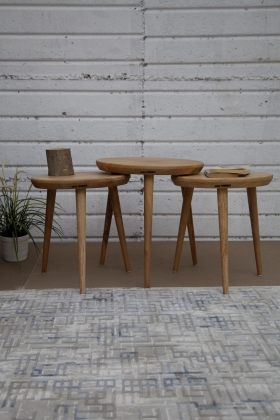 Kızılağaç Yuvarlak 3 lü...