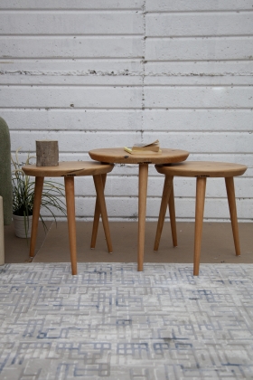 Kızılağaç Yuvarlak 3 lü...