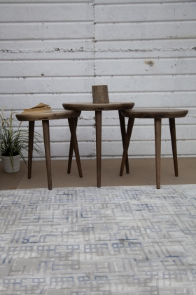 Walnut Round 3 Coffee Table...